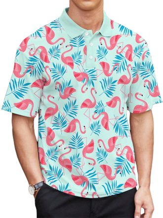 Generic Mens Golf Polo Shirts Short Sleeve Performance Moisture Wicking Dry Fit Funny Golf Polo Shirts for Men (UK, Alpha, 3XL, Regular, Regular, 17)