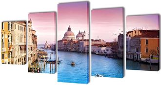vidaXL Set Decorativo De Lienzos Para La Pared Modelo Venecia, 200 X 100 Cm Vidaxl