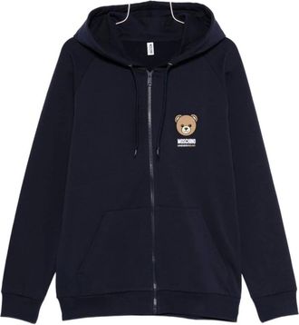 Moschino Zip-throughs, male, Blue, XL, Blue Jumpers for Underwear