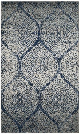 Safavieh Alfombra moderno chic de polipropileno azul/plata, 122 x 183 cm