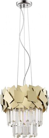 Netlighting Celine Crystal Laser Cut 4 Light Ceiling Gold