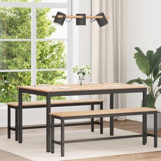 vidaXL vidaXL Tavolo da pranzo Naturale 150 x 90 x 75 cm Pino massello