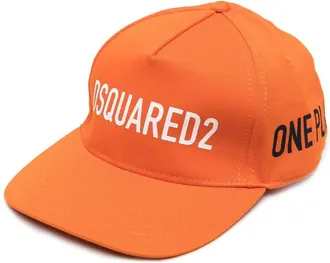 Dsquared2 logo-embroidered baseball cap - women - Cotton - One Size - Orange