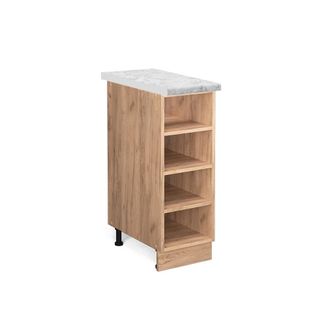 Vicco Estante De Cocina Fame-line, Roble Dorado, 30 Cm, Et M&aacute;rmol, Vicco