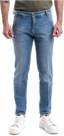 Pantaloni Torino Slim-fit Jeans - Heren - Slim Fit Jeans - Blauw - W35 - Katoen - Jeans