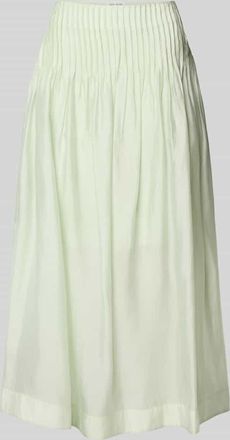 Copenhagen Muse Midirock aus Lyocell-Mix mit Drapierungen Modell MOLLY in Lind, Gr&ouml;&szlig;e XL