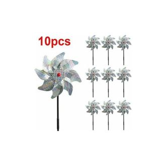 OEM Juego De 10 Elementos Decorativos Disuasorios Para P&aacute;jaros Para El Jard&iacute;n, Antipalomas, Antip&aacute;jaros, Molino De Viento Reflectante Para Proteger El Jar