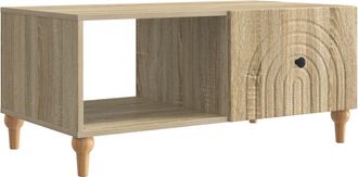 vidaXL Mesa De Caf&eacute; Roble Sonoma 90 X 50 X 40 Cm Madera De Ingenier&iacute;a Vidaxl