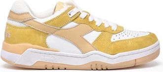 Diadora B.560 Used - Dames - Sneakers - Geel - 38 1/2 EU - Leer - Schoenen