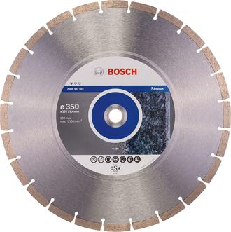 Bosch Professional 1 X Disco Tronzador De Diamante Standard For Stone, Para Hormig&oacute;n, Piedra, Granito, &Oslash; 350 X 20/25.40 X 3.1 X 10 Mm, Accesorios Para Sierr
