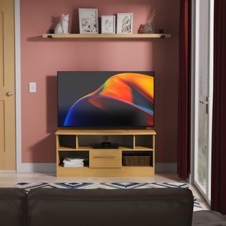 Welcome Furniture Sofia Ready Assembled 1 Drawer TV & Media Unit in Modern Oak - Welcome Furniture | TJ Hughes