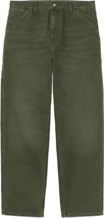 Carhartt Work in Progress Klassieke Katoenen Werkbroek - Heren - Straight fit broeken - Groen - W31 L32 - Katoen - Broeken