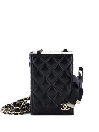 Chanel CC Book Card Holder with Chain Quilted Lambskin crossbody bag - Zwart