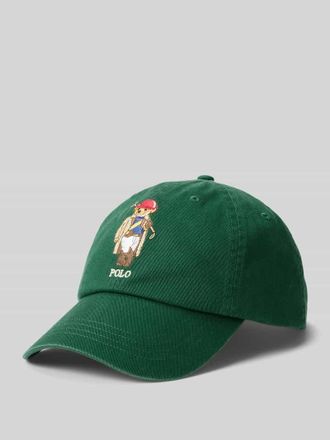 Polo Ralph Lauren Cap mit Logo-Print und Lederriemen in Dunkelgruen, Gr&ouml;&szlig;e 1