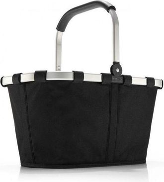 Reisenthel Einkaufskorb REISENTHEL Carrybag, Damen, schwarz (schwarz, silberfarben, wei&szlig;), Polyester, Einkaufsk&ouml;rbe Einkaufskorb, Aus recyceltem Material