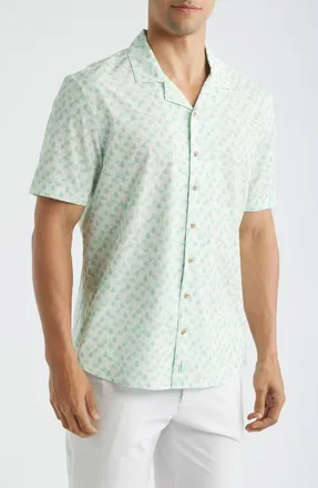Johnnie-O Zollar Performance Camp Shirt in Cilantro at Nordstrom, Size Xx-Large