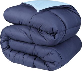 Superior Classic All-Season Reversible Down Alternative Comforter in Navy Blue - Light Blue at Nordstrom Rack, Size Twin/twin Xl