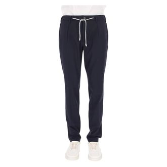 Eleventy Slim-fit Trousers, male, Blue, Size: W32 Jogger Trousers
