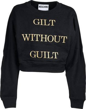 Moschino Sweatshirts - Dames - Sweatshirts - Zwart - L - Katoen - Hoodies & sweatvesten