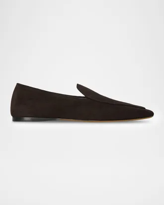 The Row Awar Flat Suede Loafers