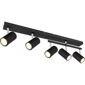Netlighting Robby Ceiling Spotlight Bar Matt Black 5x GU10