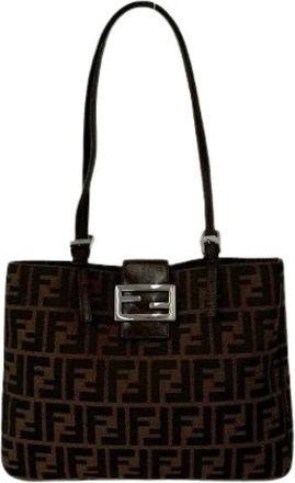Fendi Pre-owned Zucca Canvas Leather Tote Bag - - Pre-owned - Donna - Marrone - ONE SIZE