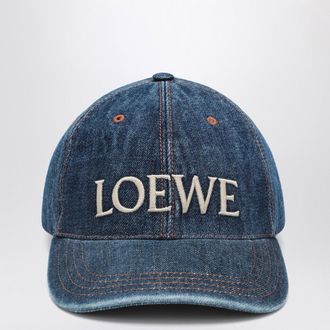 Loewe Cappello da baseball in denim con logo
