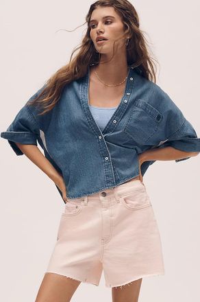 Maeve Mabel Boxy Denim Shirt Top