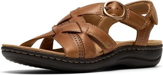 Clarks Laurieann Mae Womens Sandals Tan Leather : 7.5 B - Medium