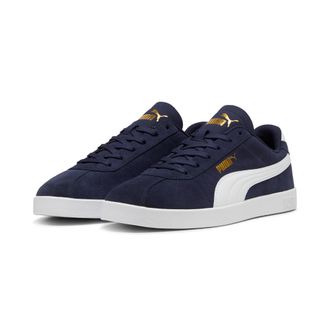 Puma Sneaker PUMA CLUB II, Damen, Gr. 38,5, blau (puma navy, puma wei&szlig;, puma gold), Leder, unifarben, Schuhe Sneaker