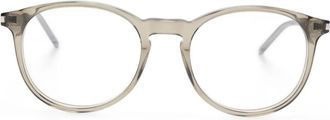 Saint Laurent Eyewear round-frame glasses - unisex - Acetate - 50 - Grey
