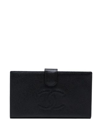Chanel 2000-2002 CC Mark leather wallet - Black