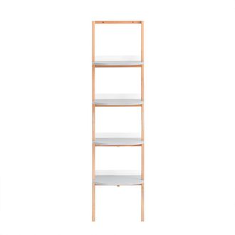 SoBuy Sobuy Estante Escalera, Biblioteca De 4 Niveles, Estante De Almacenamiento, Mueble De Almacenamiento De Pie, Biblioteca De Pared, Para Oficina, Sal&oacute;n,