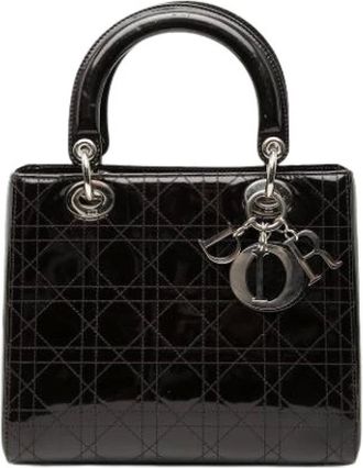 Dior Pre-owned Handbags, female, Black, Size: ONE SIZE Pre-owned Lady Dior