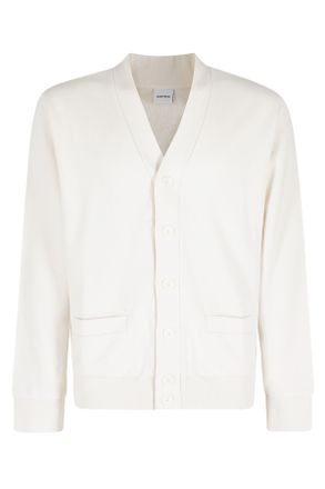 Aspesi Cream Mod. AY68 V-Neck Organic Cotton Cardigan
