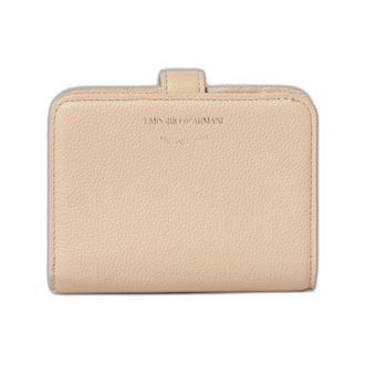 Emporio Armani Cartera Bifold de Piel Granulada - Accessories - unisex - Beige - ONE SIZE