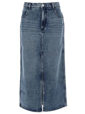 Isabel Marant Blue Solid Midi Skirt