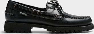 Sebago Mens Ranger Waxy black boat shoes