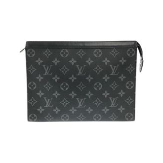 Louis Vuitton Pre-owned Pochette Voyage Monogram Eclipse Pouch - Heren - Pre-owned - Zwart - Maat: ONE Size