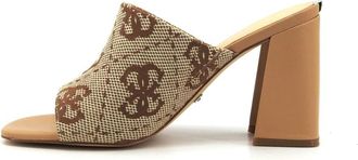 Guess Heeled Mules - Dames - Muiltjes - Beige - 40 EU - Leer - Schoenen