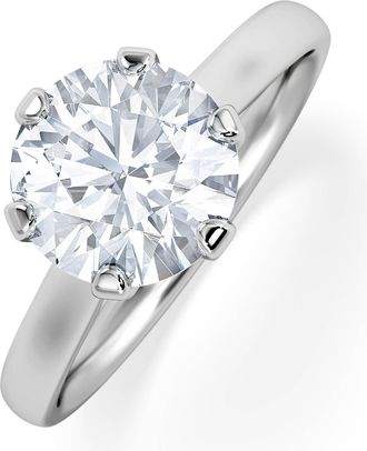 The Diamond Store 2 Ct Diamond Engagement Ring High Set Chloe Lab F/VS1 18K White Gold