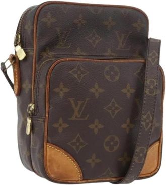 Louis Vuitton Pre-owned Monogram Canvas Schoudertas - Dames - Vintage Schoudertas - Bruin - ONE Size - Leer - Vintage