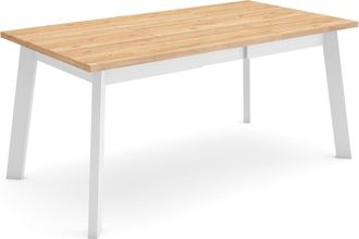 Skraut Home Skraut Home - Mesa Comedor, Mesa Fija Cocina Y Sal&oacute;n, 170, Para 8 Comensales, Patas De Madera, Estilo Moderno, Roble