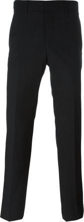 Givenchy tailored trousers - men - Lamb Skin/Cotton/Wool/Viscose/Acetate - 50 - Black