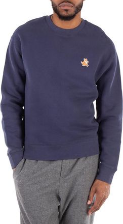 Maison Kitsuné Speedy Fox Patch Cotton Sweatshirt, Size Medium