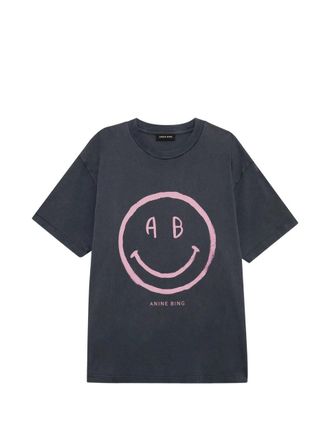 Anine Bing Cade Tee Smiley - Washed Grey