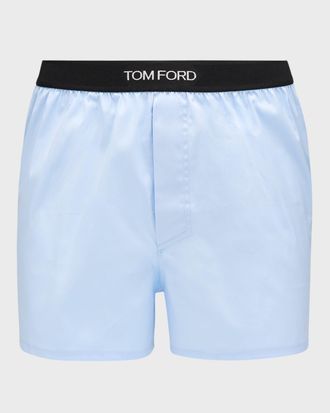Tom Ford Men & apos;s Cotton Poplin Stretch Boxer Shorts