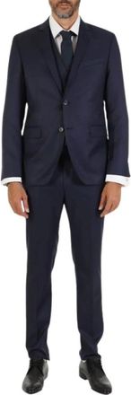 Karl Lagerfeld Suits - Heren - Business pakken - Blauw - L - Kostuums
