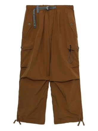 And Wander belted cargo pants - Brown