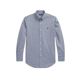 Polo Ralph Lauren Stretch Katoen Slim Fit Gingham Overhemd - Heren - Casual Overhemden - Blauw - M - Katoen - Overhemden